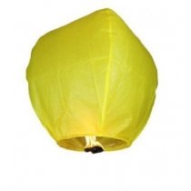 Lampionul fericirii  zburător - galben 10buc