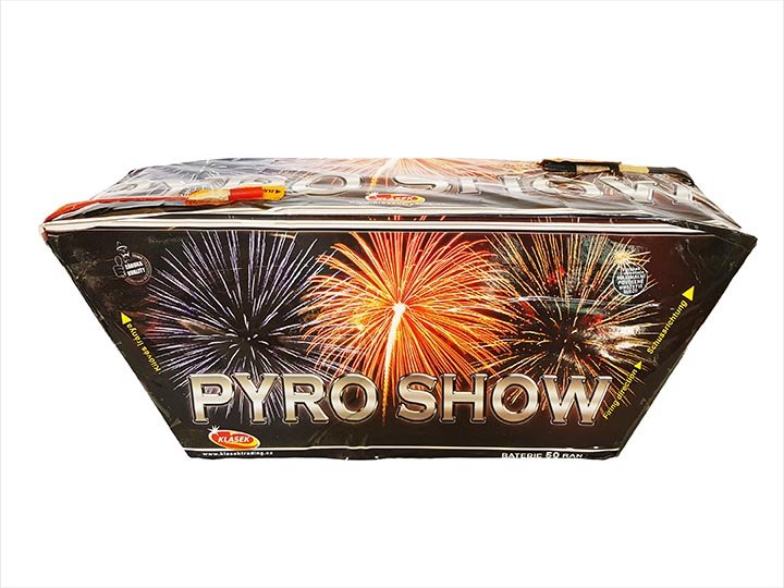 Pyro Show 50 lovituri / 30 mm - înclinat cu conektor