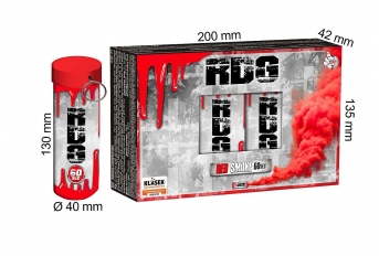 Torță fumigenă cu siguranță de rupere roșie
