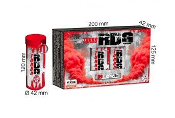 Torță fumigenă turbo cu siguranță de rupere roșie