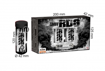 Torță fumigenă turbo cu siguranță de rupere neagră