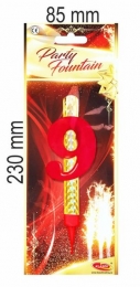 Fântână arteziană de tort 12cm NUMĂRUL m 9