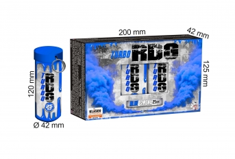 Torță fumigenă turbo cu siguranță de rupere albastră