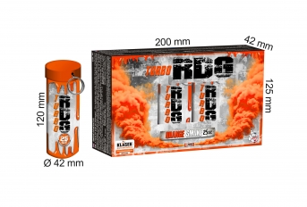 Torță fumigenă turbo cu siguranță de rupere portocalie