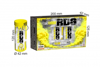 Torță fumigenă turbo cu siguranță de rupere galbenă