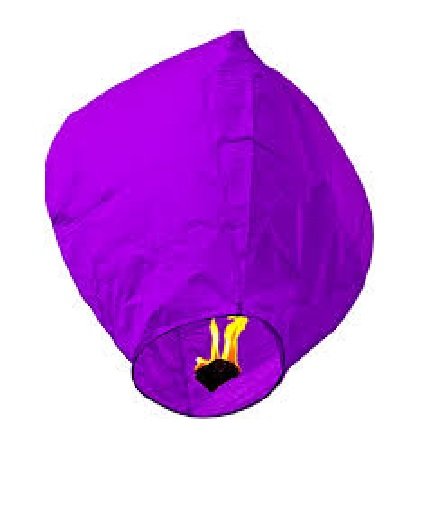 Lampionul fericirii  zburător - violet 10buc