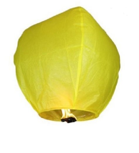 Lampionul fericirii  zburător - galben 10buc