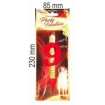 Fântână arteziană de tort 12cm NUMĂRUL m 9