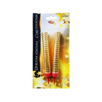 Fântână arteziană de tort 12cm 2buc - auriu